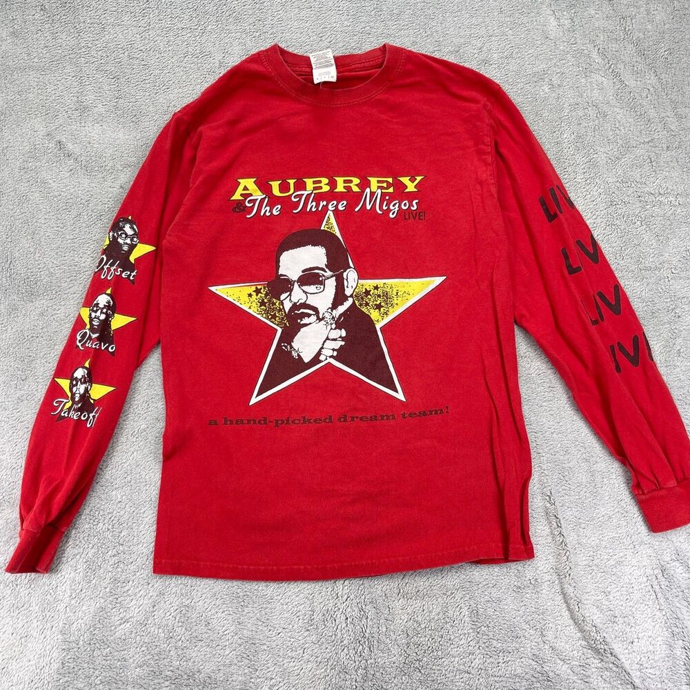 Drake Scorpion Aubrey And The Three Migos 18 Rap T-Shirt Men Small Red